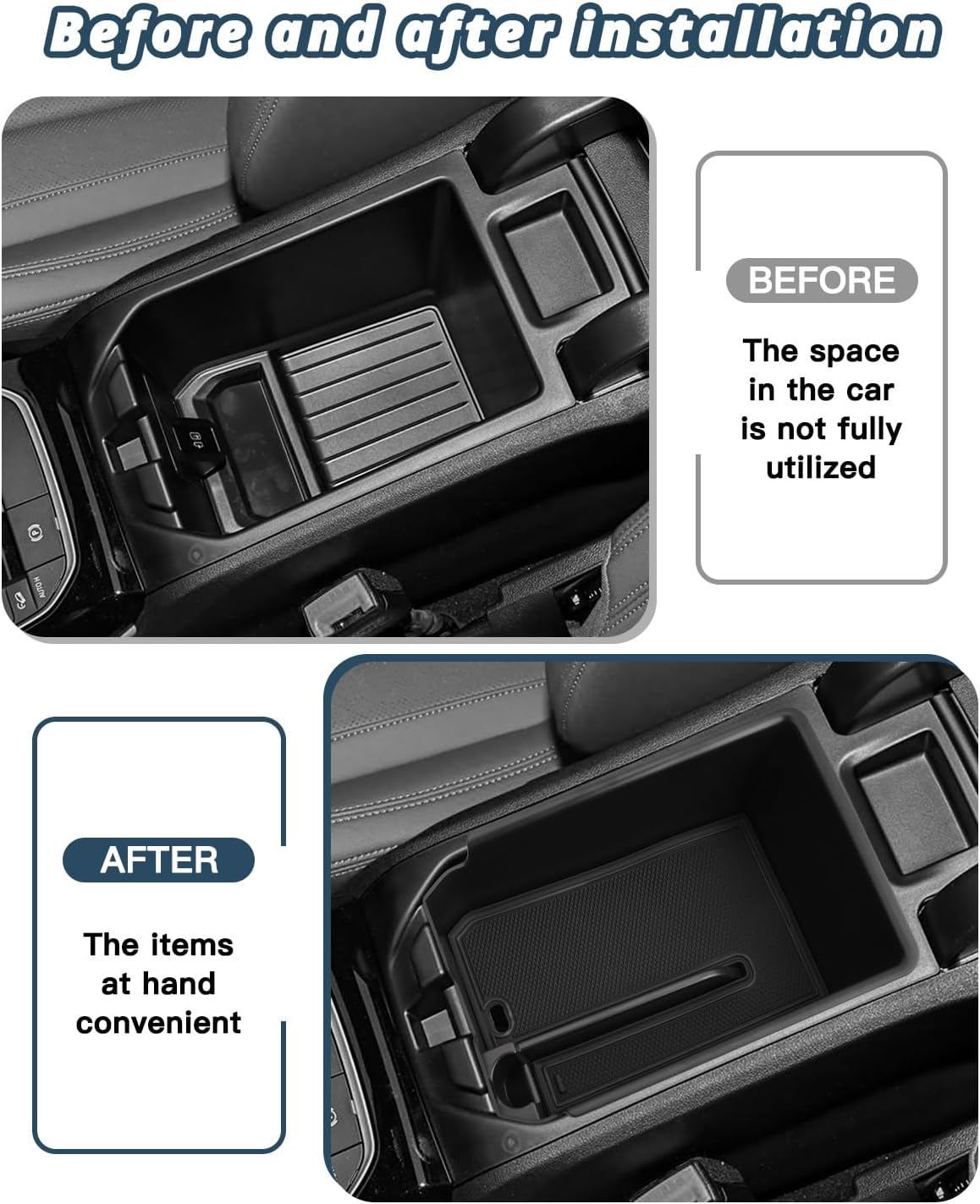 Ruiya 2025 2026 BMW X4 Center Console Organizer for 2026 BMW X4 Accessories ABS Material Armrest Console Glove Tray Compatible with (2019-2026) BMW X4 G02 & (2018-2024) BMW X3 G01