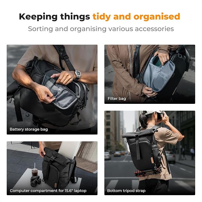K&F CONCEPT Camera Backpack, Camera Bag