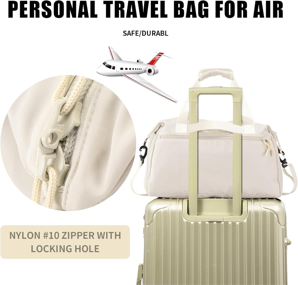 Skiennix Weekender Duffel Bag - Shoe Compartment & Wet Pocket | Versatile Travel & Gym Bag