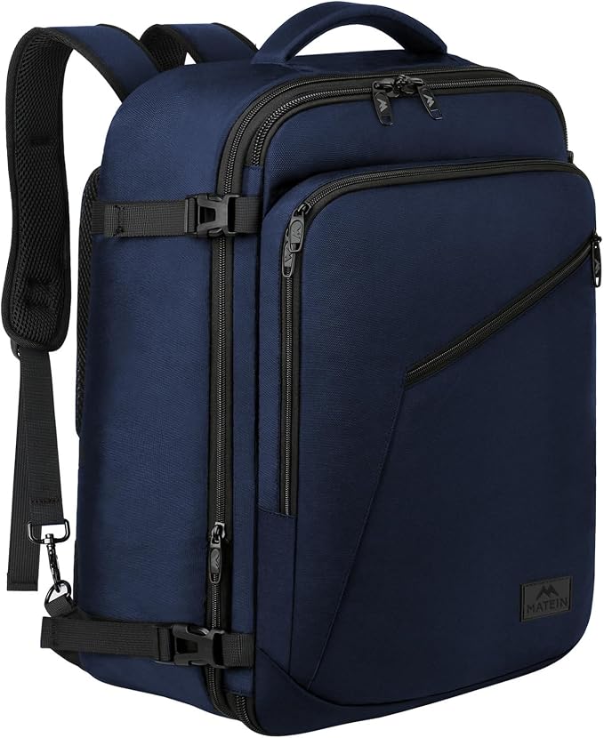 MATEIN Backpack for Travel, 27L Water Resistant Carry on Backpack Fits Overhead