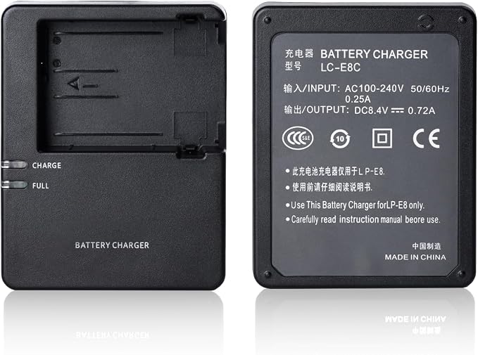 LC-E8 LP-E8 Battery Charger for LC-E8C LC-E8E Battery Compatible