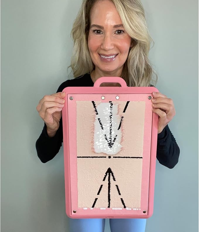 Birdie Bath Birdie Golf: Premium Swing Training Mat - Blush Pink Edition - Get Instant Feedback & Improve Swing Consistency Indoors & Outdoors, Portable 19.25x12.3 Mat