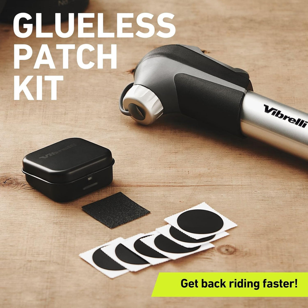 Vibrelli Mini Bike Pump - 120 PSI Presta & Schrader Tire Pump for Road & MTB - No Valve Change Required