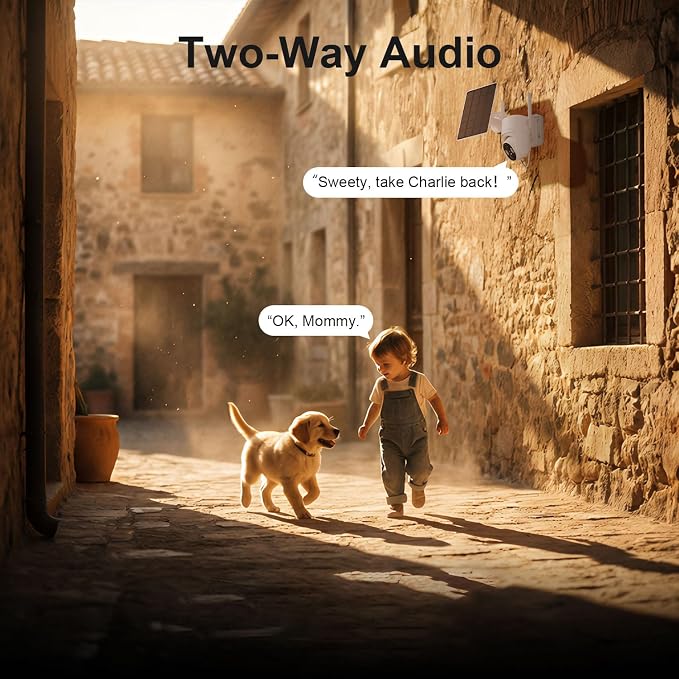HOSAFE.COM Wireless Security Camera Outdoor, Free Cloud Storage, 360° PTZ
