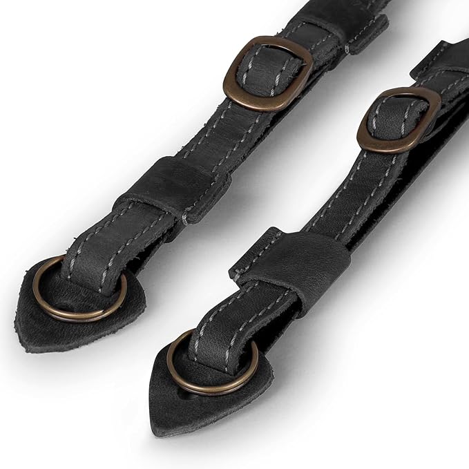 MegaGear Sierra Genuine Full-Grain Leather Camera Strap — Vintage Shoulder &