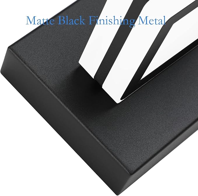 Ralbay Modern LED Black Vanity Light 5 Lights Modern LED Bathroom Vanity Lights Over Long Mirror Acrylic Up and Down Matte Black Bath Wall Lighting Fixtures