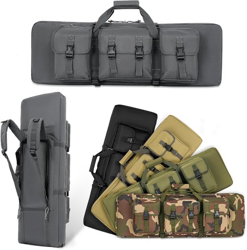 DULCE DOM Double Rifle Case - Soft Gun Bag for Rifles & Pistols | Tactical Storage & Transport, 32-52 Inch