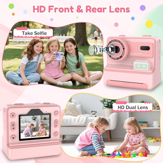Kids Camera Instant Print, Christmas Birthday Gifts