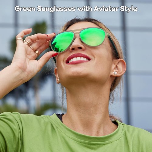 Jefoo Polarized Aviator Sunglasses - Retro Trendy Sports Shades with UV400 Protection for Men & Women