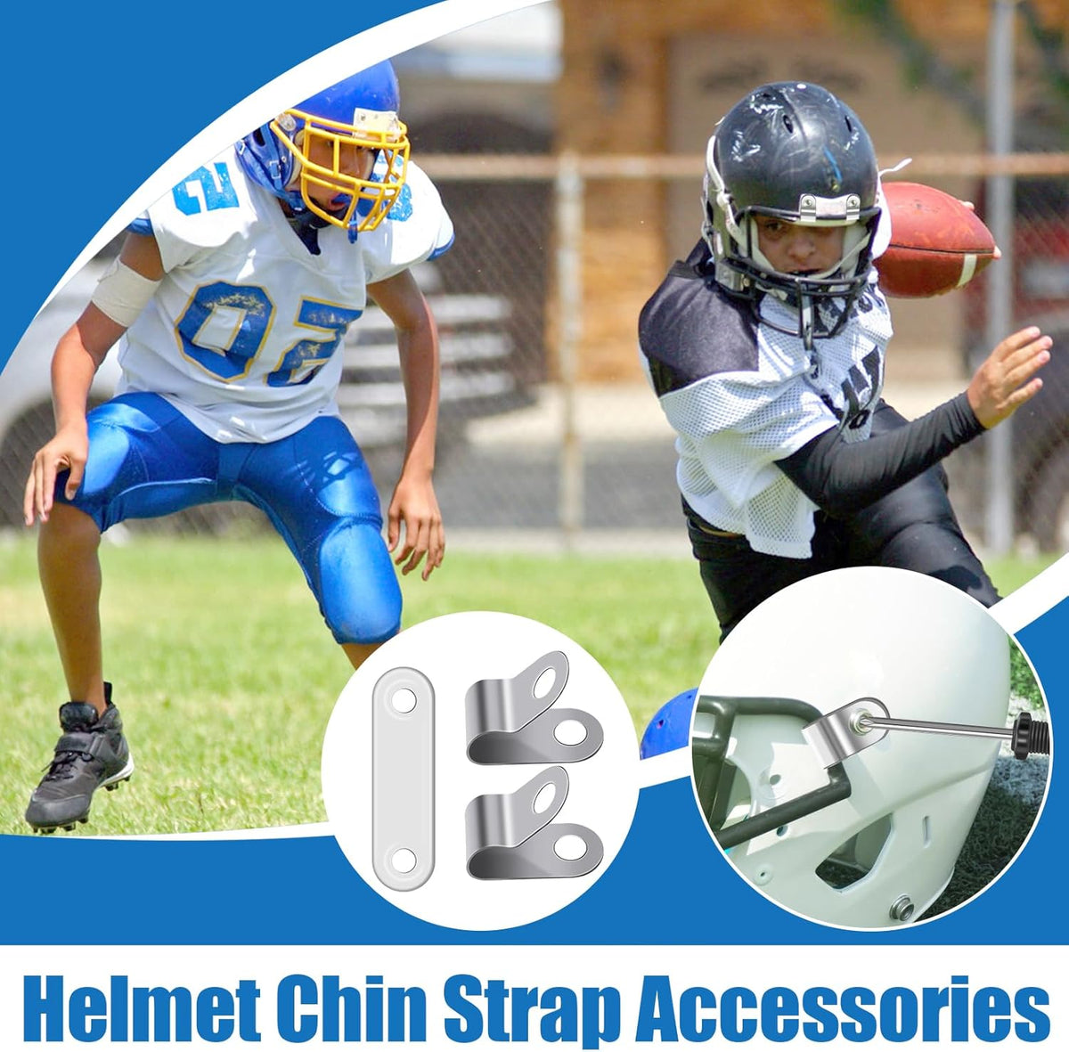 Skiennix Hockey Helmet Repair Kit - 31PCS with J Clips, Rubber Gaskets & Visor Clips | Complete Hardware Set