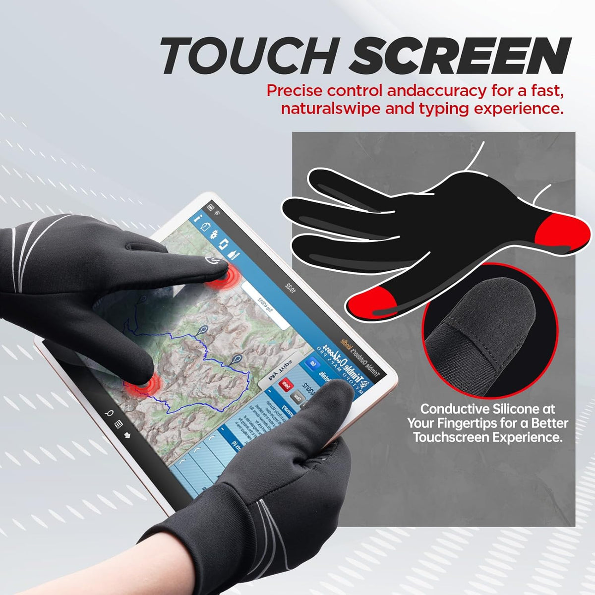 RUIXUE Winter Gloves - Warm Thermal Touchscreen, Windproof & Non-Slip Design for Men & Women