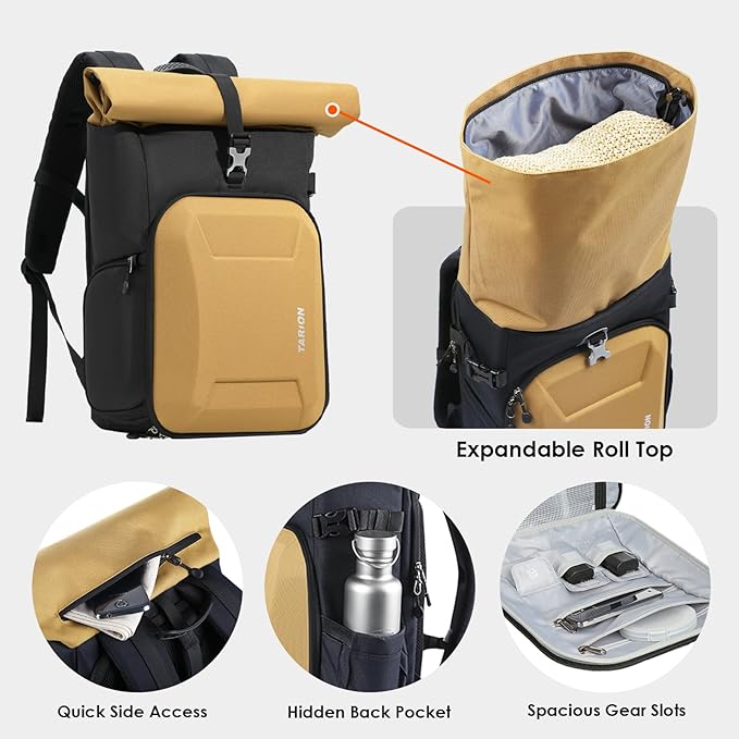 TARION Rolltop Camera Backpack