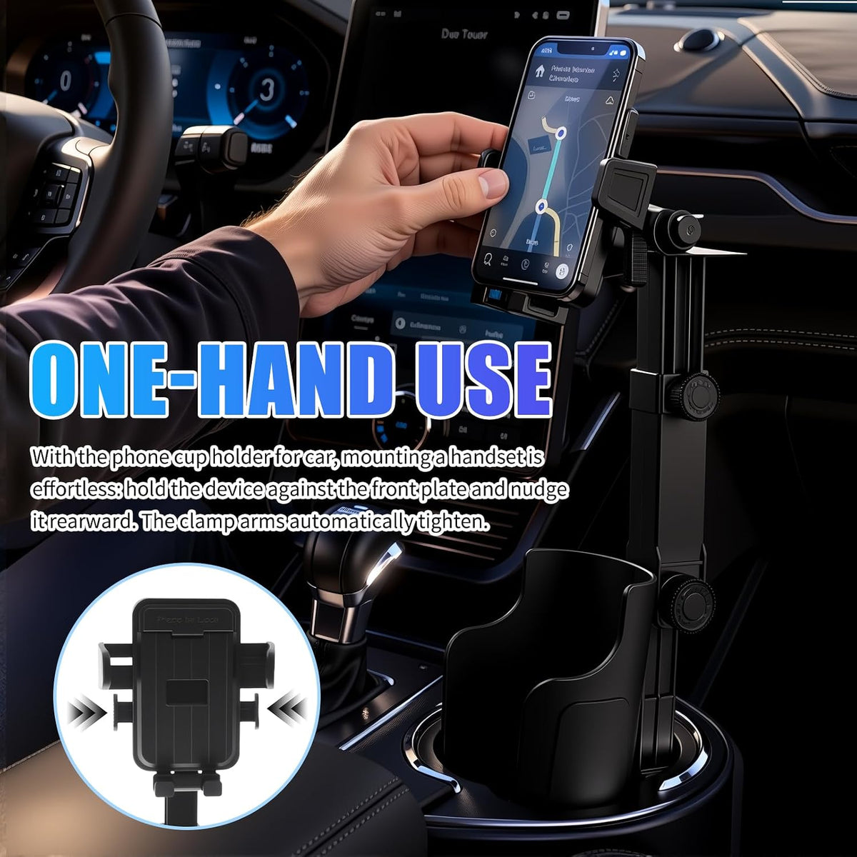 2026 New Cup Holder Phone Holder,Extendable Cup Holders Phone Mount with 360° Rotation Adjustment,Universal Cell Phones Holders Car CupHolder Fit for 4.7-7 inches Phones