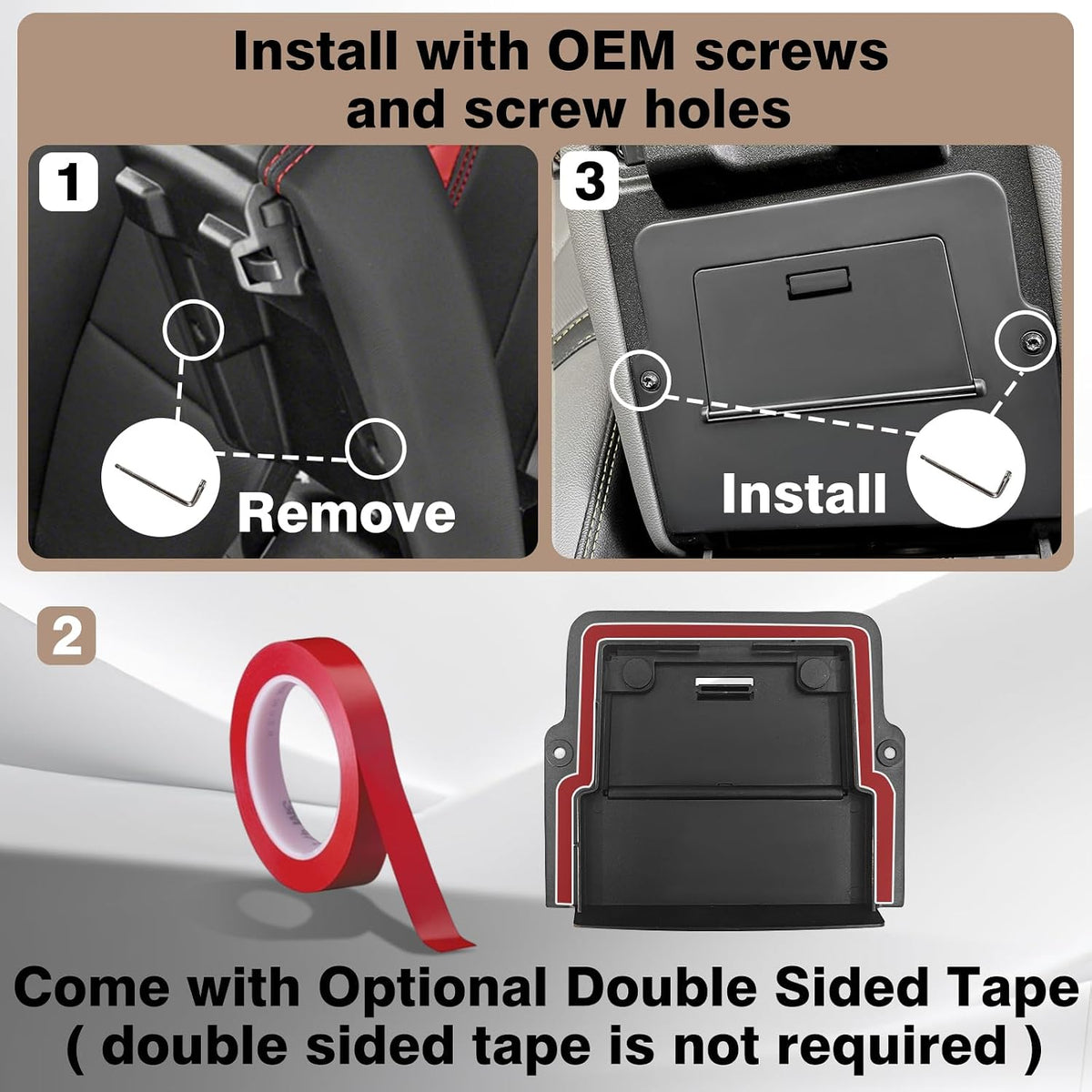 Muslogy Console Side & Hidden Box for 2023-2026 Chevy Colorado, GMC Canyon
