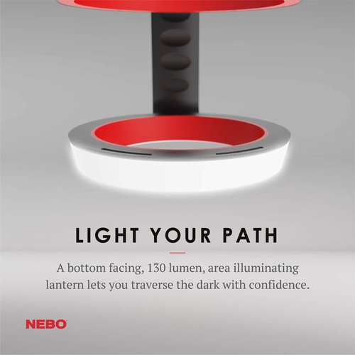 NEBO Glow Stainless-Steel Tumbler Holder: Will fit a 30oz Tumbler or a 20oz Tumbler with The Included Insert, This Cup Handle Doubles Over As A High Lumen Flashlight - 6668