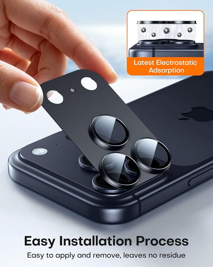 TAURI 2 Pack for iPhone 17 Pro Max Camera Lens Protector, Full Coverage