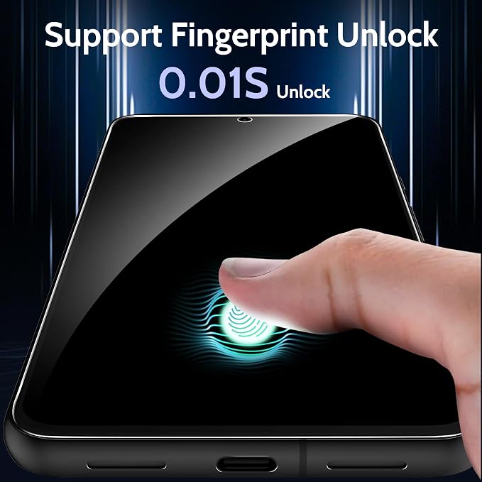 3 Pack for Google Pixel 9 / Pixel 9 Pro Privacy Screen Protector, Fingerprint