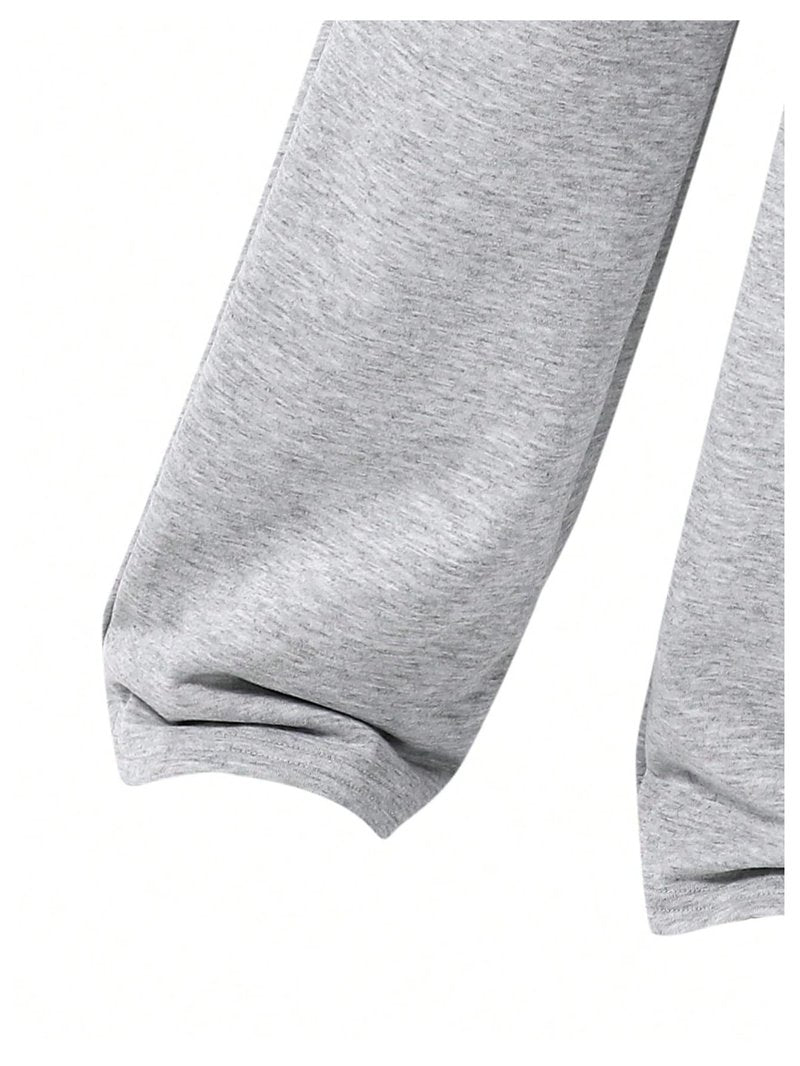 RoseSeek Girl's Baggy Sweatpants Elastic Waist Wide Leg Pants Joggers Track Sweat Pants Trouser 2 Pack Black Grey 12Y