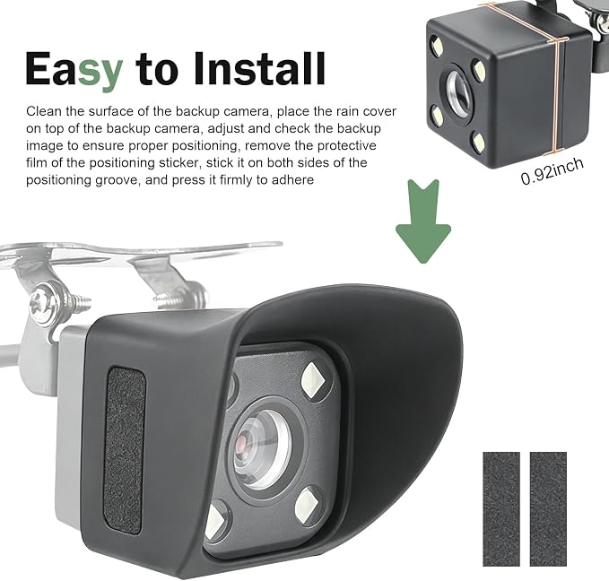 Car Backup Camera Rain Shield, Anti-glare Anti-rain Backup Camera Cover