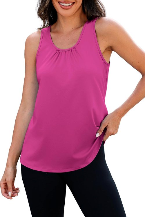 NIASHOT Workout Tank Tops for Women - Racerback Sleeveless Gym Shirt | Loose Fit Yoga & Running Tops