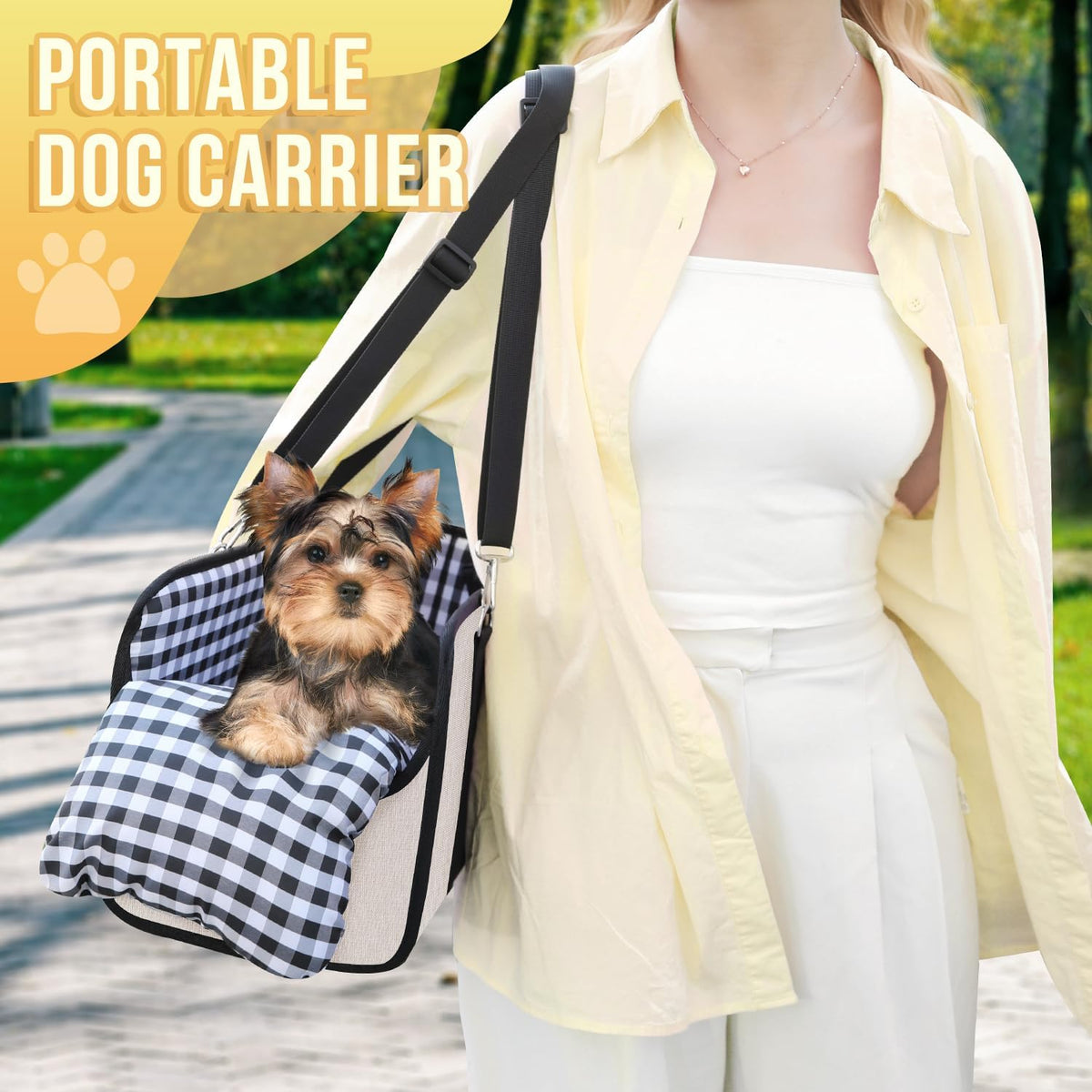 SlowTon Console Dog Car Seat, Dog Booster Seat for Small Dogs Under 11lbs