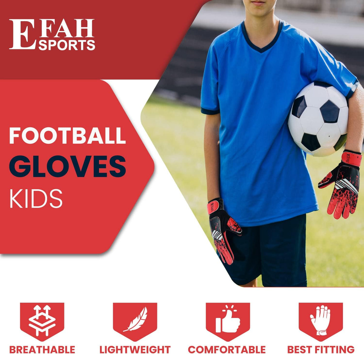 Regine Switzerland Soccer Goalkeeper Gloves - Strong Grip for Kids & Youth | Perfect for Football