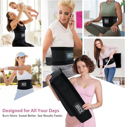 Lisacool Waist Trainer for Women - Sweat Band Waist Trimmer for Effective Belly Control | Adjustable Fit