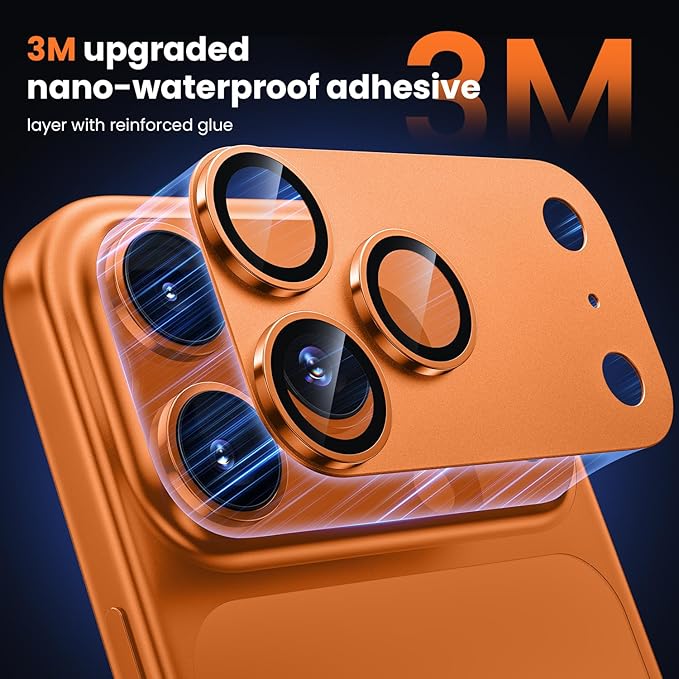 WSKEN for iPhone 17 Pro Camera Lens Protector, Metal Aluminum Alloy Tempered