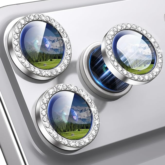 for iPhone 17 Pro / 17 Pro Max Camera Lens Protector Bling, Individual Diamond