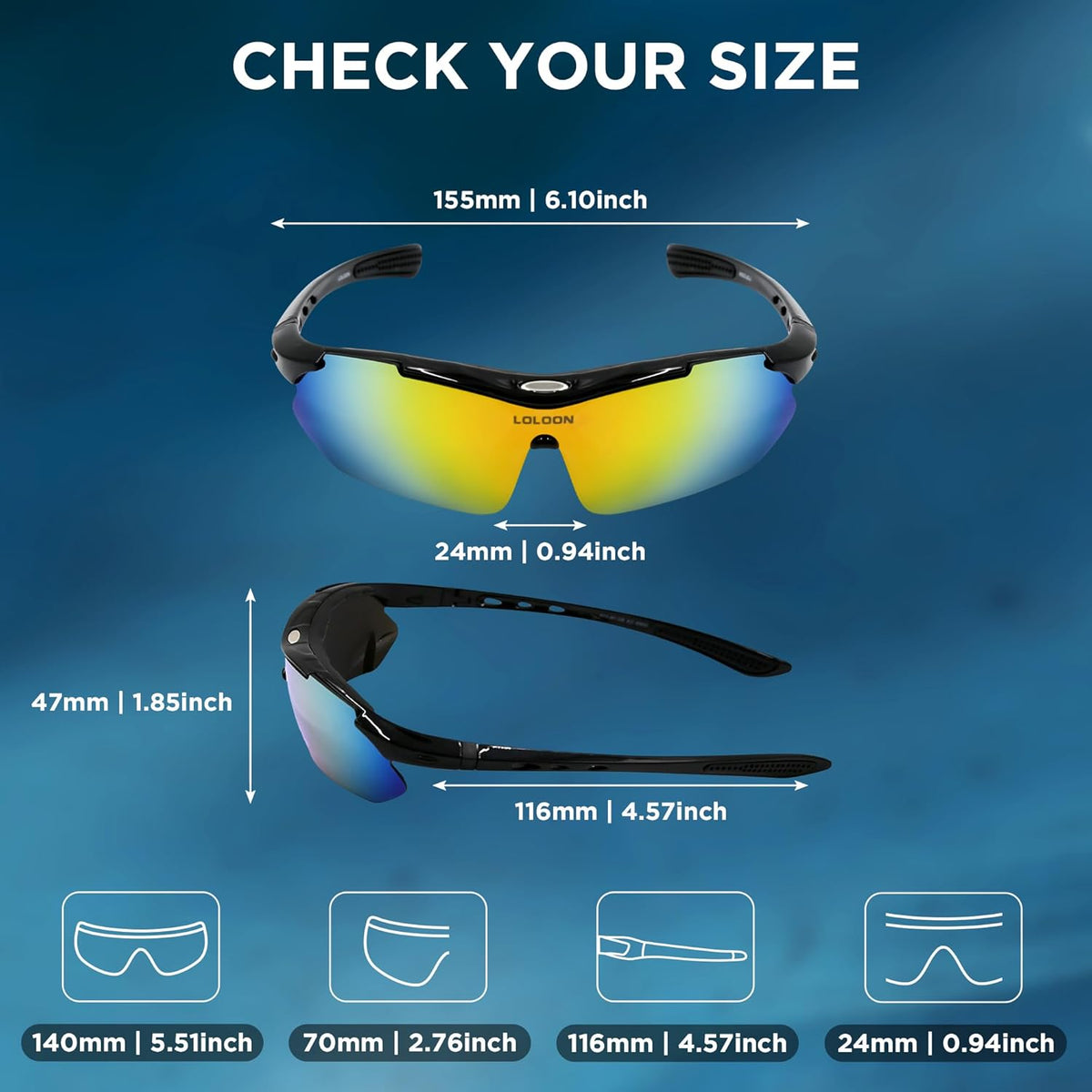 Skiennix Cycling Sunglasses - Wrap Around Sports Eyewear for Men, Women & Youth | Ideal for Running, Climbing & More