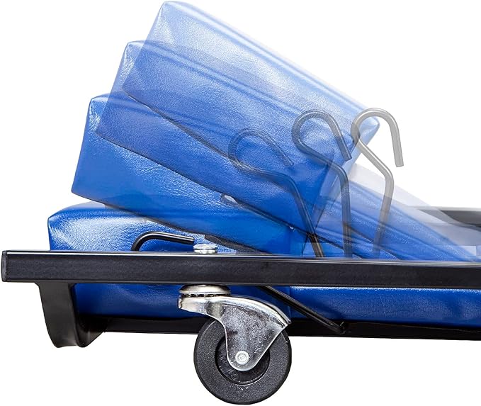 Big RED 40" Padded Rolling Garage/Shop Creeper with Adjustable Headrest and 6 Casters,Mechanic Cart, Blue TR6452 Torin