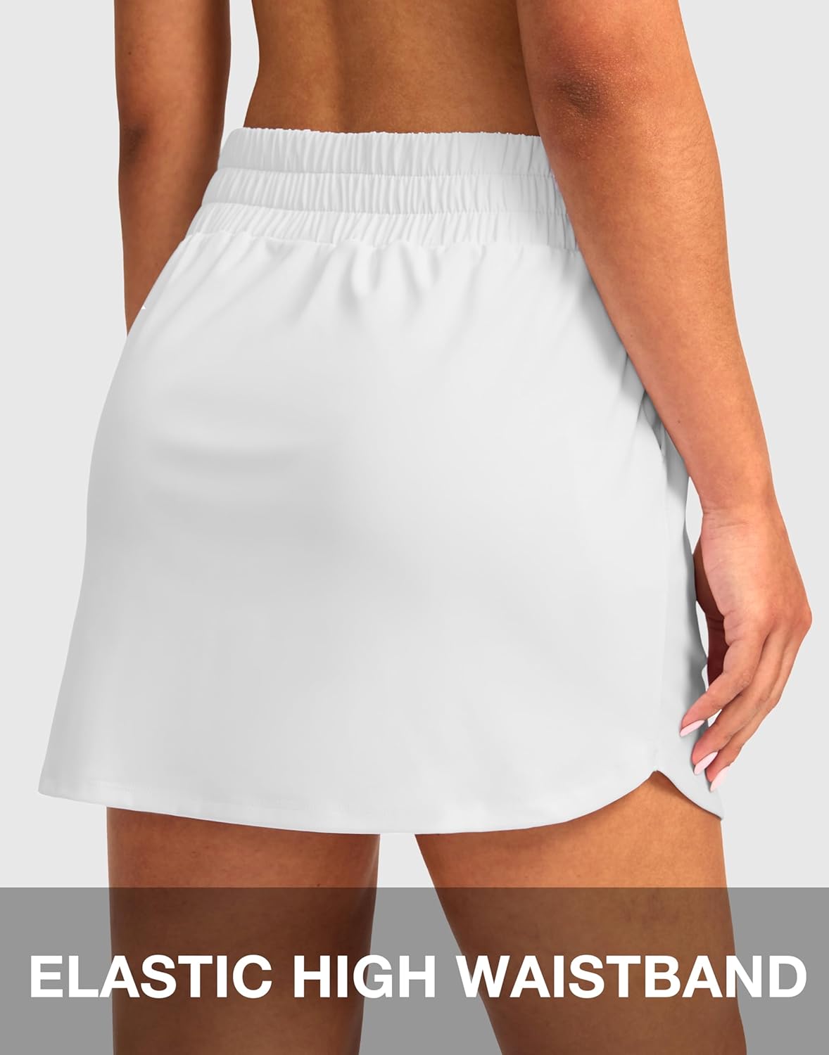 SANTINY Golf Skirts for Women - High-Waisted Stretchy Athletic Skorts with 4 Pockets | Casual Summer Style