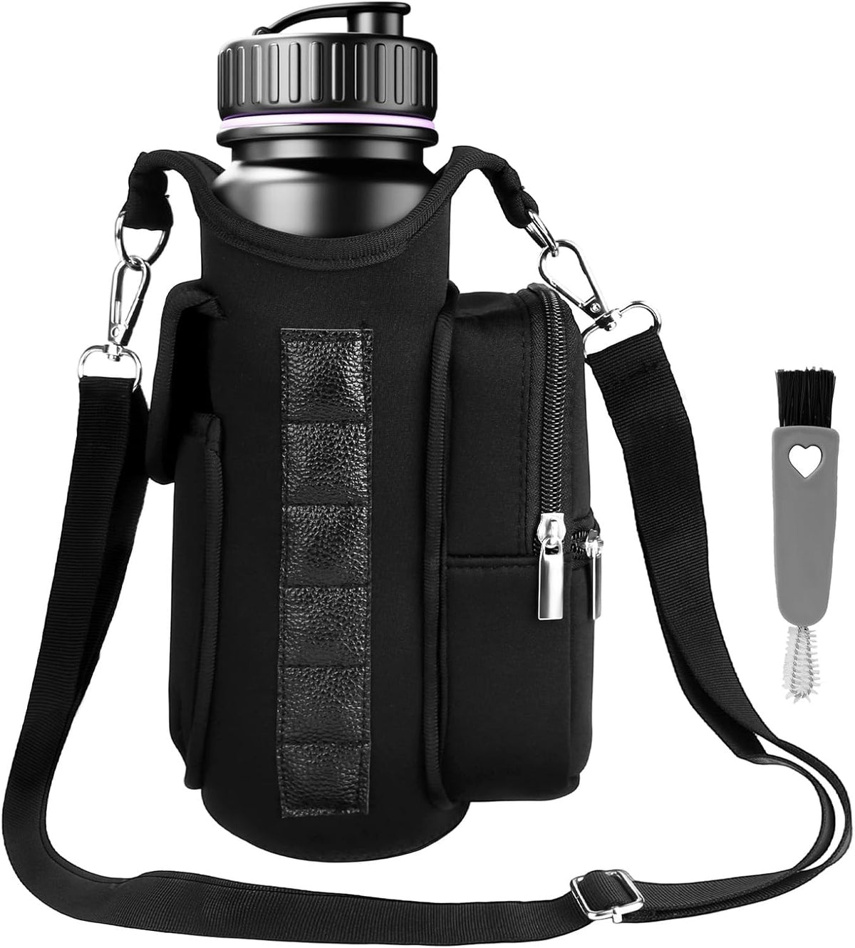 Skiennix Magnetic Gym Bag - Versatile Water Bottle Holder with Strap & Cleaning Brush | Ideal for Travel & Sports