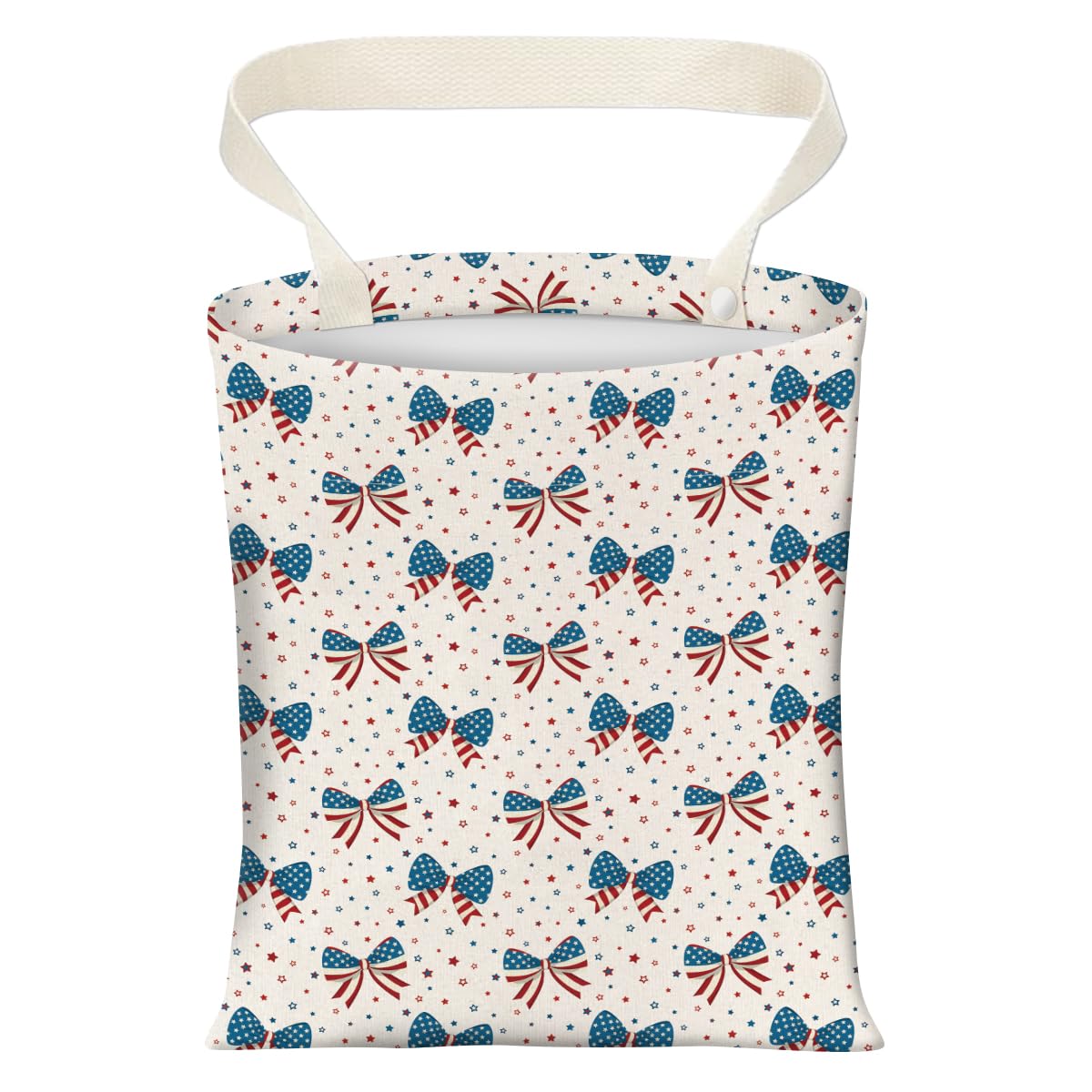 Cute Car Trash Can, Hanging Canvas Car Back Seat Organizer and Storage Bag, Funny Car Trash Bag For Travelling, Outdoor Abstract Blue Flowers