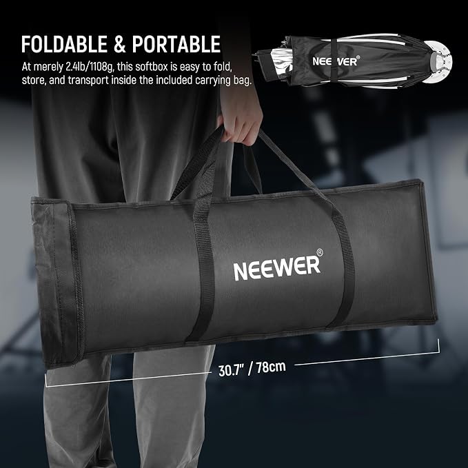 NEEWER 35.4'' Octagonal Softbox, Quick Release Parabolic Soft Box