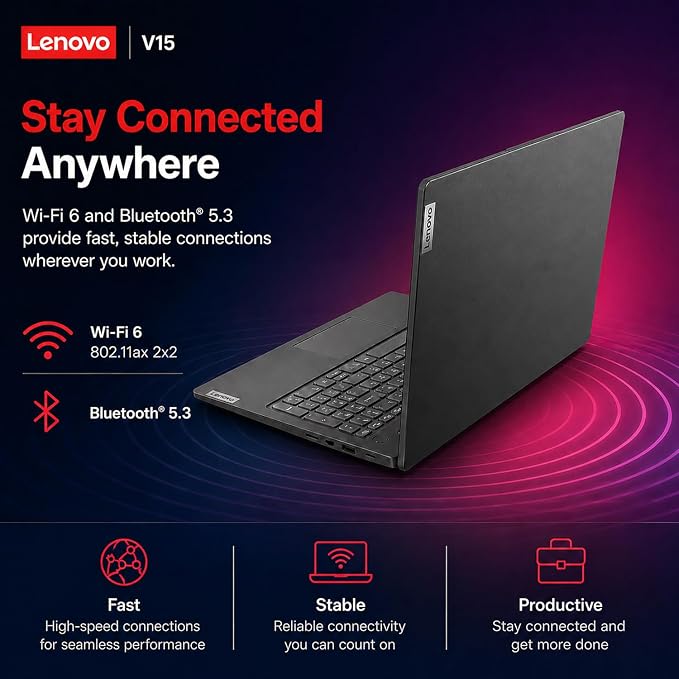 Lenovo New 15.6" FHD Business Laptop(2026-2027 Premium Edition), Intel Powerful Processor, 8GB DDR5, 256GB PCIe, Ultra Slim Design, Wi-Fi 6, 14.5-Hour Battery Life, Windows 11 Pro with MS 365 for Web