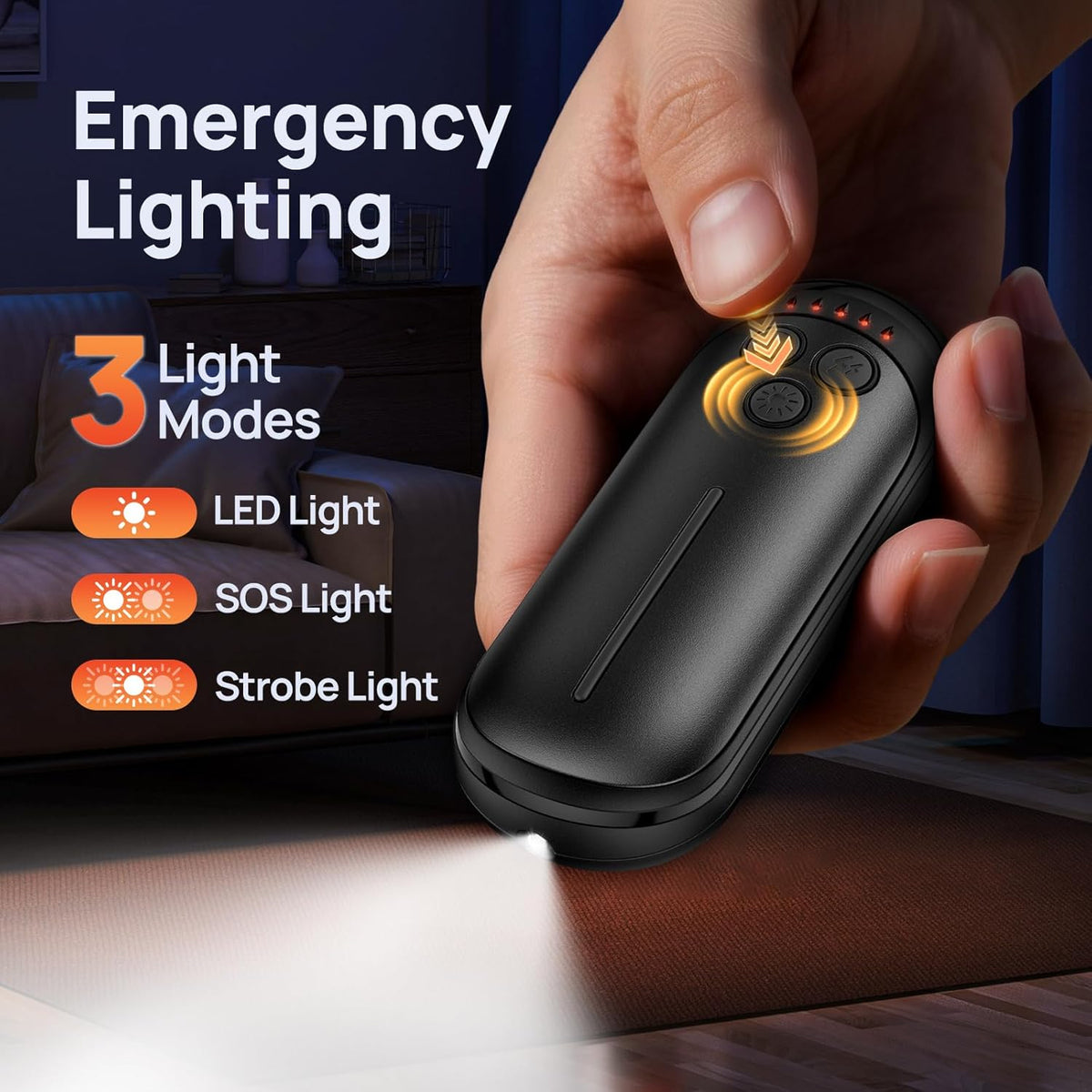 Skiennix Rechargeable Hand Warmers - 6000mAh Portable 2-in-1 Electric Warmers for Outdoor Use | Ideal for Camping & Hunting
