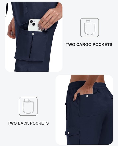 MoFiz Women's Cargo Shorts - Quick Dry Lightweight Athletic Shorts for Summer Hiking | Pockets Included