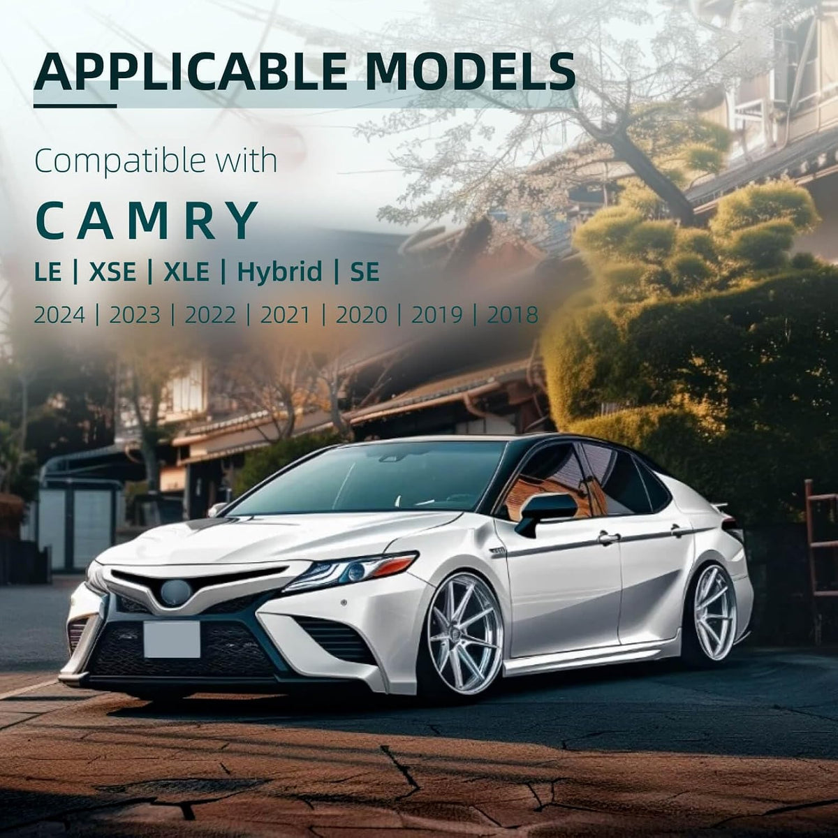 Car Windshield Cover Compatible with Toyota Camry 2025-2016 Custom Fit LE XSE XLE Hybrid SE Sedan New Upgraded Magnetic Windproof Sunshade Cover 4-Layer Protection Ice, UV,Frost Wiper &amp; Mirror Covers