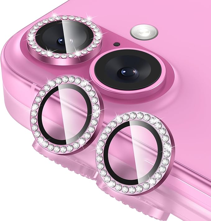 Tensea for iPhone 16 / iPhone 16 Plus Camera Lens Protector, 9H Tempered Glass
