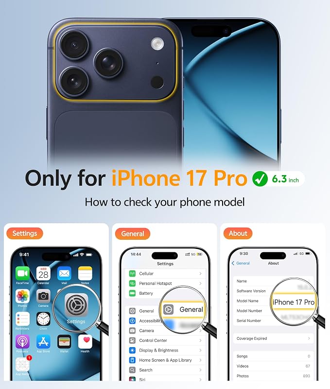 FNTCASE for iPhone 17 Pro Case: Translucent Matte Cases
