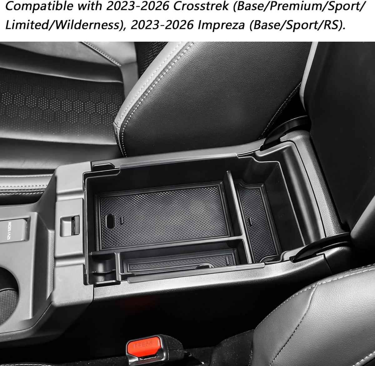 Center Console Organizer for 2024-2026 Subaru Crosstrek and Subaru Impreza
