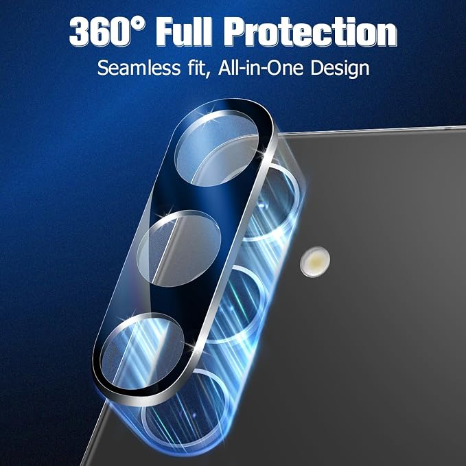 Screen Protector for Galaxy S24 Plus with2 Pack Camera Lens Protector, Support