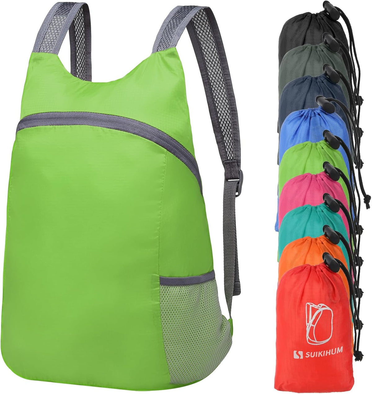 Skiennix 20L Ultra Lightweight Hiking Daypack - Foldable Travel Backpack for Camping & Cycling | Green