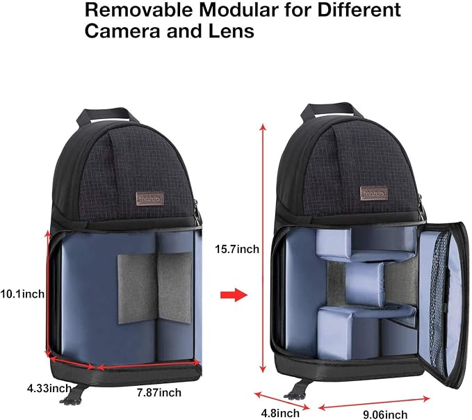 MOSISO Camera Sling Bag, DSLR/SLR/Mirrorless Camera Case Shockproof Photography