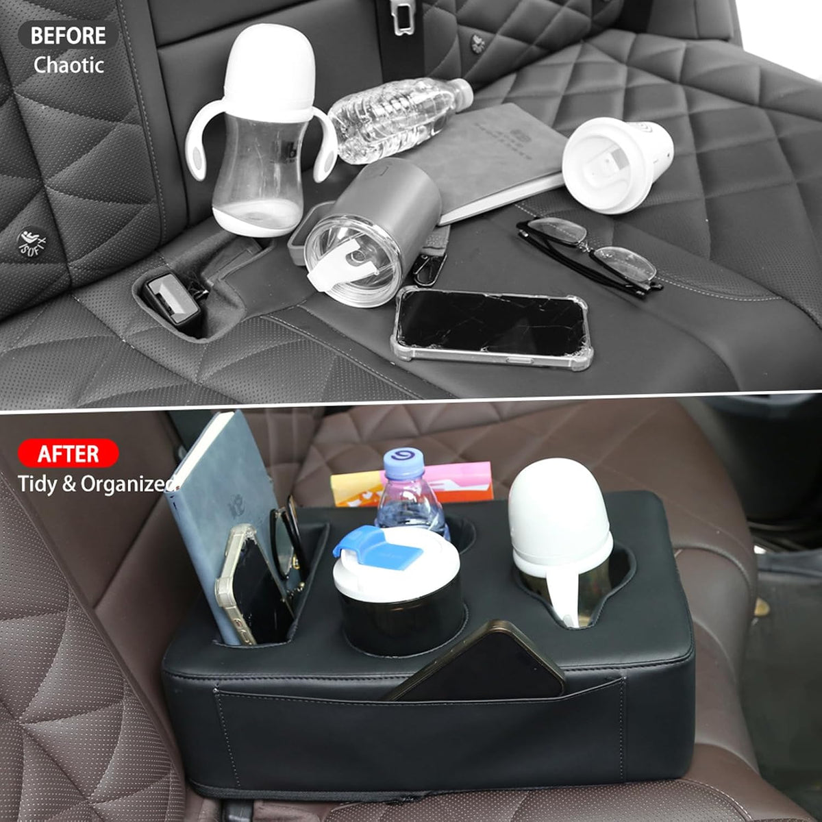 Car Back Seat Cup Holder for Car Truck Boat Bed Sofa Automotive Organizer