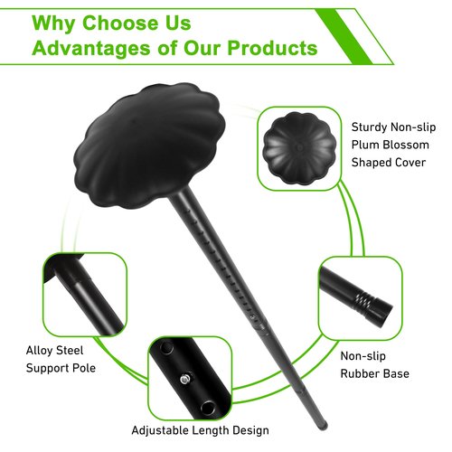 Dreamillo Golf Travel Bag Support Pole – Adjustable 27"–56" Telescopic Alloy Steel Support Rod with Protective Cap for Golf Club Travel Protection