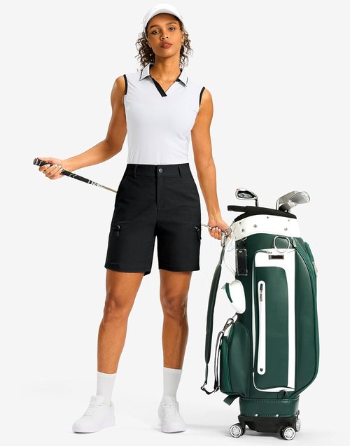 G Gradual Women's Hiking Cargo Shorts - Quick Dry Lightweight Summer Travel Shorts with Pockets | 7" Length