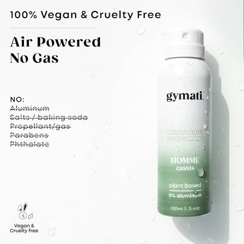Gymati Natural Deodorant Body Spray - Aluminum-Free, Plant-Based Formula with Aloe & Zinc for Long-Lasting Odor Protection