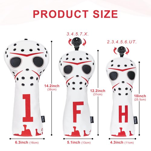Driver Headcover Hockey Goalie Mask Golf Club Covers(Driver)